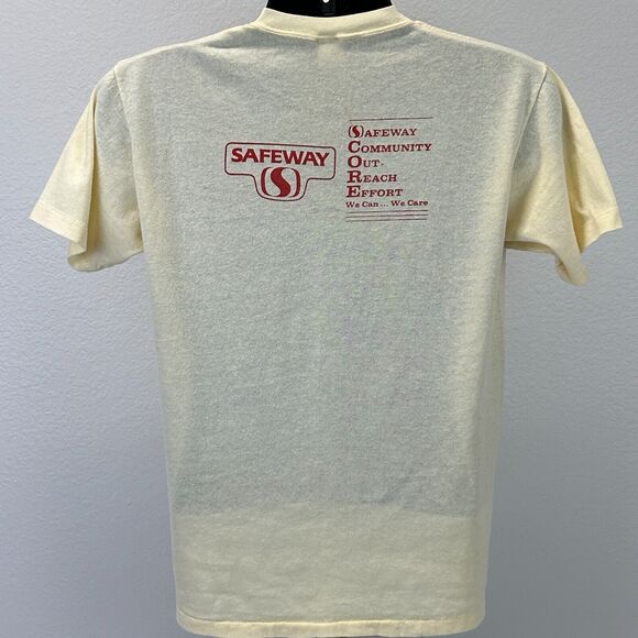 Vintage Scouting For The Handicapped T Shirt Mens Medium BSA Camp Mason Yellow - Picture 3 of 13